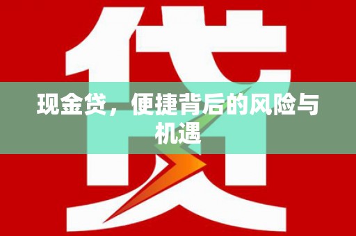 岫岩现金贷，便捷背后的风险与机遇