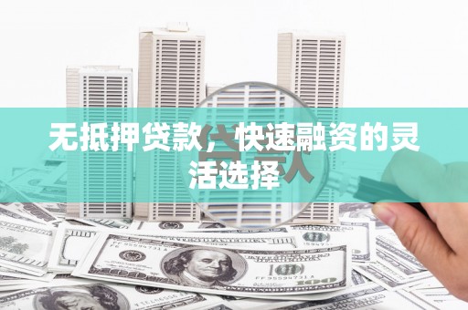 岫岩无抵押贷款，快速融资的灵活选择