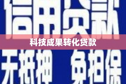 岫岩科技成果转化贷款