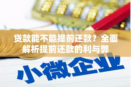 岫岩贷款能不能提前还款？全面解析提前还款的利与弊