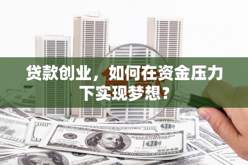 岫岩贷款创业，如何在资金压力下实现梦想？