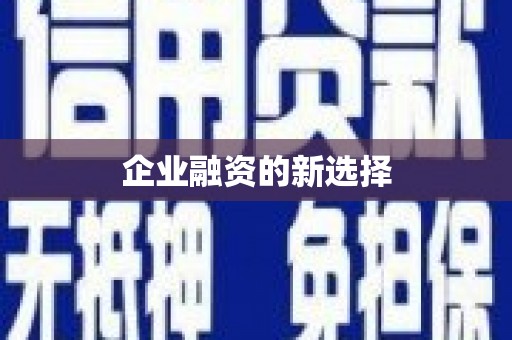 岫岩企业融资的新选择