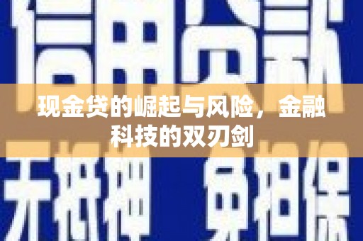 岫岩现金贷的崛起与风险，金融科技的双刃剑