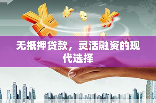 岫岩无抵押贷款，灵活融资的现代选择