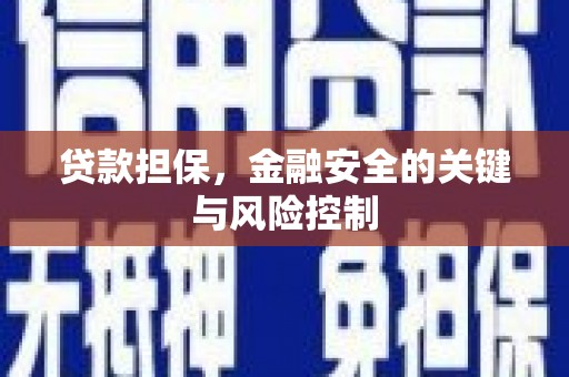 岫岩贷款担保，金融安全的关键与风险控制